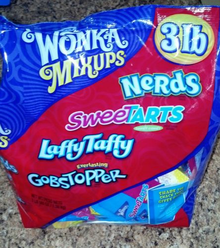 WONKA MIX UP PACK 3LBS NERDS LAFFY TAFFY GOBBSTOPPERS  SWEET TARTS CANDY