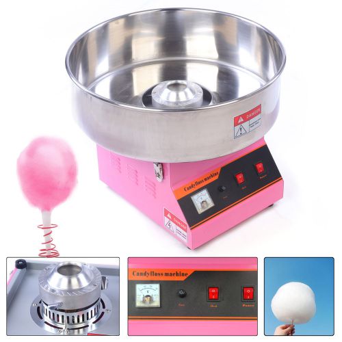 1030W Commercial Electric Cotton Candy Machine Pink Floss Carnival Maker Party