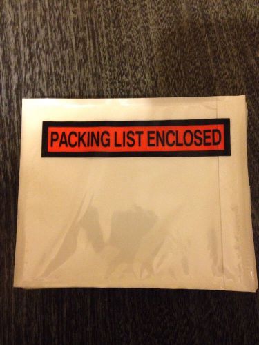 25 NEW Packing List Enclosed Envelope Pouch Slip Invoice Receipt - Red
