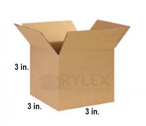 LOT 50 Small Cardboard Shipping Boxes 3/3/3 inch BOX