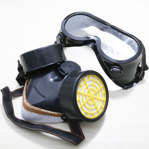 Dual cartridge respirator mask safety dust paint filter face air gass full size for sale