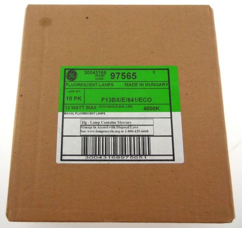 Nib ge f13bx/e/841/eco biaxial fluorescent 13 watt single end lamp 10 pack for sale