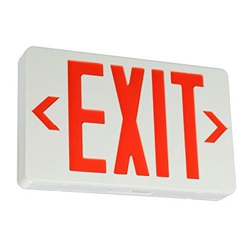 LED Exit Sign with Battery Backup - Red Letters