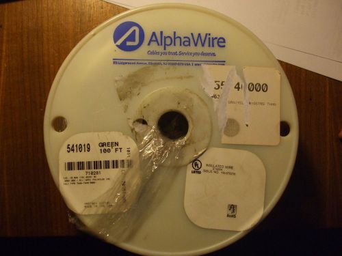 ALPHA WIRE 541019 100 FOOT ROLL GREEN 10 AWG TYPE THHN THWN