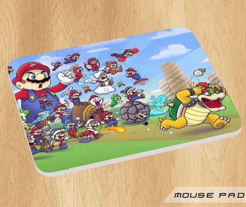 New SUPER MARIO BROSS GAMING LOGO Mouse Pad Mat Mousepad Hot Gift Game