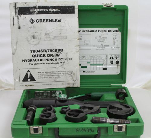 Greenlee 7804sb quick draw hydraulic punch drive set for sale