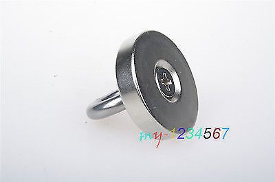New strong disc rare earth permanent ndfeb magnet d40x5mm +eyebolt ring for sale
