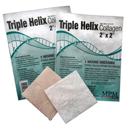 Triple Helix Collagen Dressing and Powder by MPM Medical: 2&#034; x 2&#034; - (EACH)