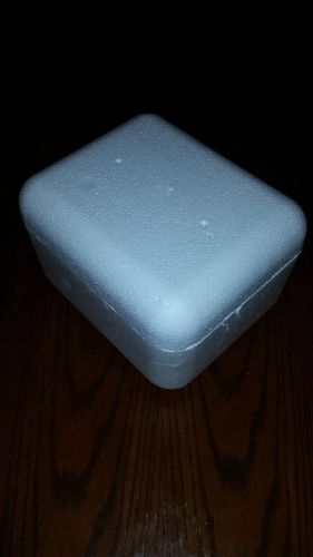 Styrofoam Insulated Shipping Container Cooler Box WITH COOL PACKS 8 X 6 X 4 1/4