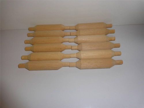 12 pack vintage children&#039;s wood toy rolling pins 5 1/2 inch play doh kitchen fun for sale