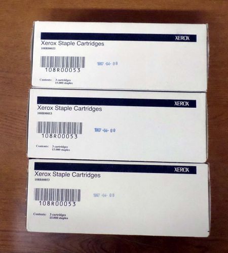 Xerox Staples LOT 3 Boxes of 108R00053 8 Cartridges 40,000 Staples