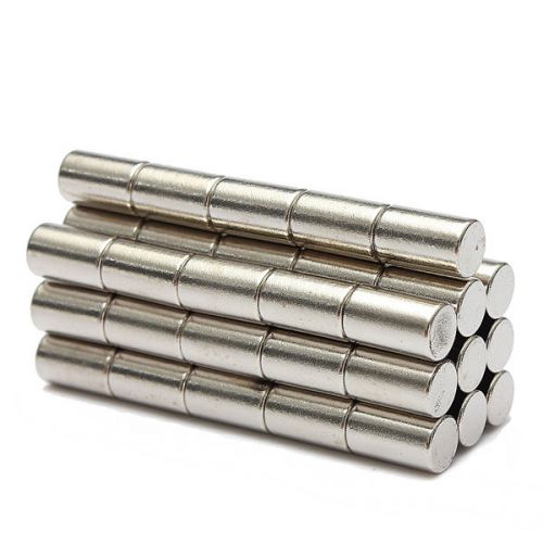 50pcs Strong Round Cylinder Neodymium Magnets 6mm x 10mm 50 pieces N48 N50 N52