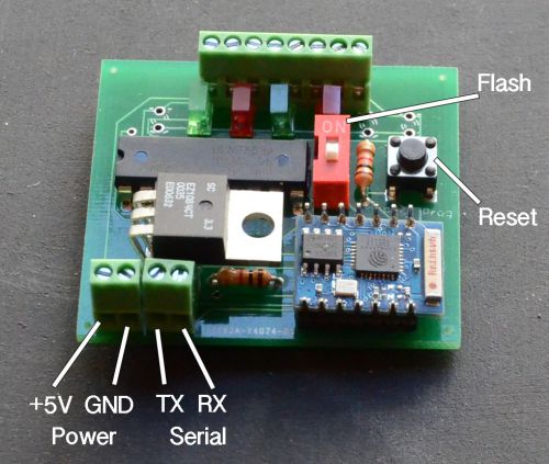 General purpose WIFI control board, controls  4 relays - ESP8266-03 based
