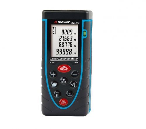 Sw100 handheld laser distance meter measure 0.2to 100 meter for sale