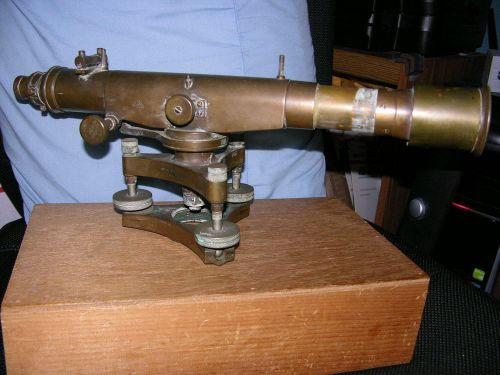 Antique Large Brass Telescope Transit made in 1917 British Patent Applied No3915