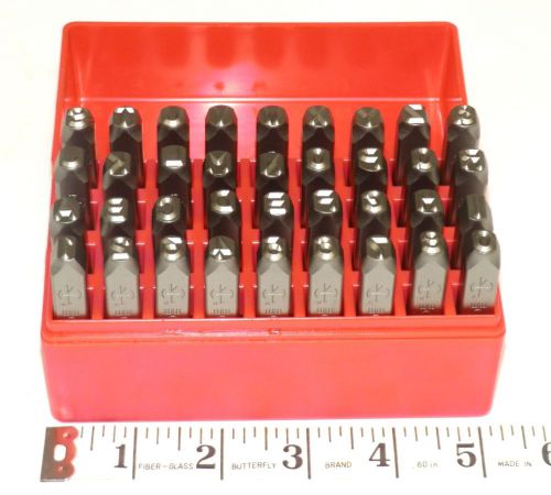 36-piece letter and number stamp set  a to z, 0 to 8  3/8&#034; shank #2cdy2~ (off7b) for sale