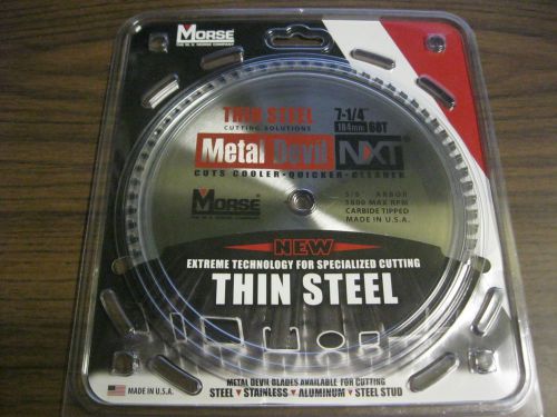 Morse CSM72568NTSC Metal Devil 7-1/4-Inch 68 Tooth Thin Steel Cutting Saw Blade
