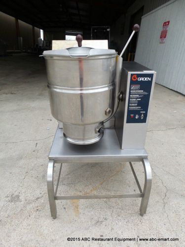GROEN TDH-40 40 QUART GAS STEAM JACKETED KETTLE WITH FLOOR STAND SOUP CHILI