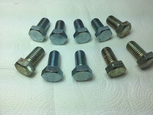 HEX HEAD BOLTS 1/2-13 X 1&#034; LONG,  PLATED (lot of 10)