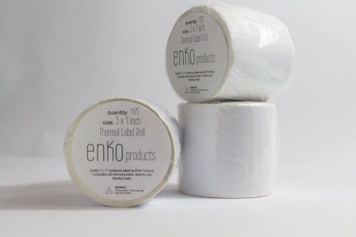 [3 Rolls , 4125 Labels] - 1 x 3 Label - 3 Rolls of 1375 (1&#039;&#039; x 3&#039;&#039;) Shipping ...