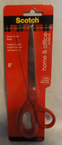 SCOTCH 3M, HOME / OFFICE LH OR RH 8&#034; SCISSORS, RED COLOR, NEW FAST FREE SHIP