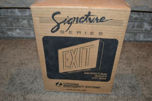 BRAND NOS!! Complete Signature Series Metal Electric Exit Sign Cat. #ESW1R-120