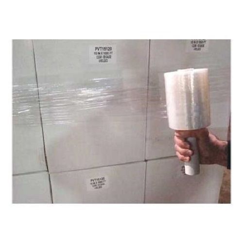 Hand Stretch Wrap,Cast,Conventional,Clear,LLDPE,80G,1000ft Lx5&#034; W