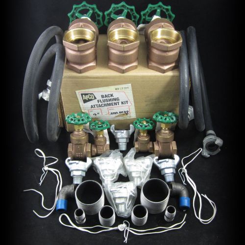 Gate valves sluice valves 1/2&#034; 1&#034; 2 inch back flushing attachment kit 3 complete for sale