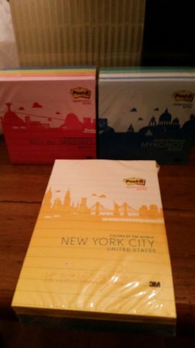 Lot 3 Packs Post It notes Colors of The World