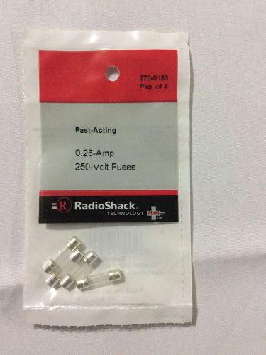 Fast-Acting Glass 0.25-Amp 250-Volt Fuses #270-0133 By RadioShack