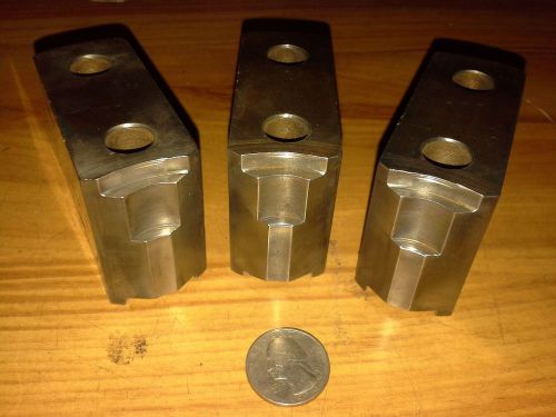 Set of 3 Metal Tounge &amp; Groove Top Chuck Jaws