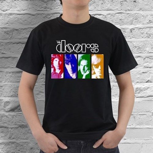 New The Doors Mens Black T-Shirt Size S, M, L, XL, XXL, XXXL