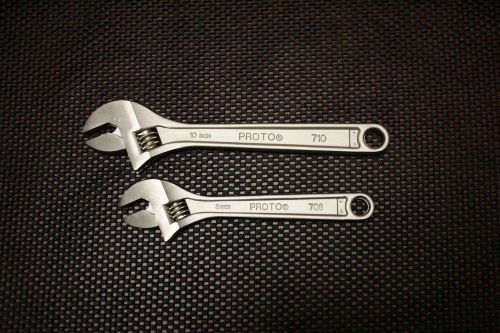 Proto adjustable wrench 708 &amp; 710 ( 10 &amp; 8 inch) for sale