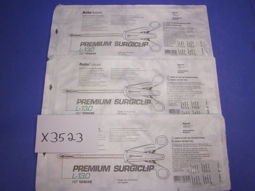 Covidien Auto Suture 134048 Premium Surgiclip Clip Applier Lot of 3 (2014)