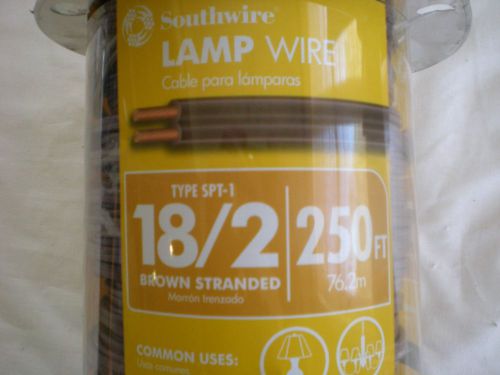 Southwire 49-90-87-44 ,spt-1 2/c brown 18 Gauge 2 Wire Lamp Wire, 250 Feet