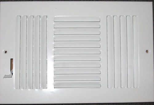 10&#034;x 6&#034; US Aire Sidewall Supply Register 1103M 3 Way A/C Heating Vent