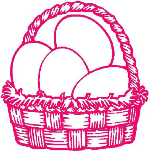 30 Custom Pink Egg Basket Personalized Address Labels