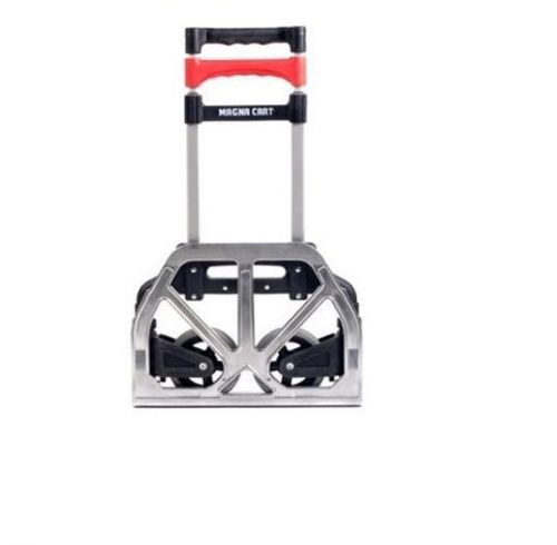 Magna Cart 2 Wheel Aluminum Base Plate Hand Truck Cart Silver Black and Red