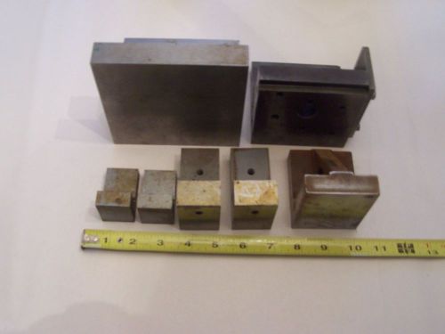 LOT OF 7 MACHINIST ANGLE PLATE, SHOP MADE