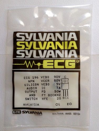 ECG 196 Transistor NPN Silicon Audio Output &amp; Switch