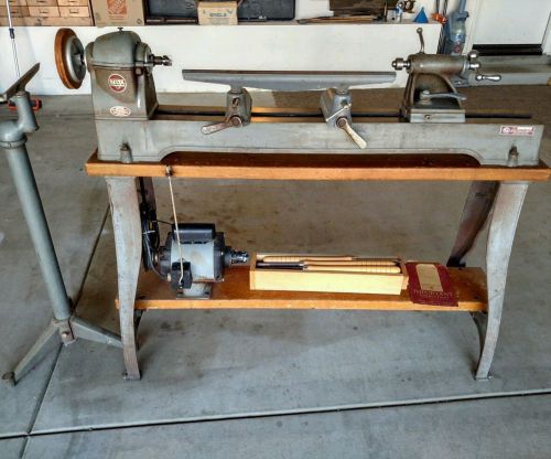 Delta-Rockwell-Milwaukee model 1460 wood lathe with accessories