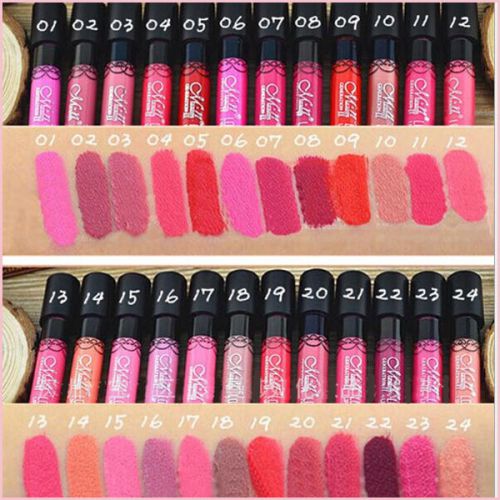 38pcs/lot Makeup Lip Gloss Velvet Matte Waterproof Cosmetic Lipstick 38 Colors