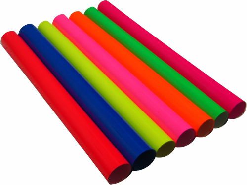 New coral! fluorescent siser heat transfer vinyl 12&#034; x 15&#034; 7 rolls each easyweed for sale