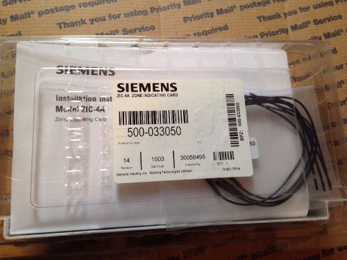 Siemens Model ZIC-4A Fire Alarm Zone Indicating Card 500-033050