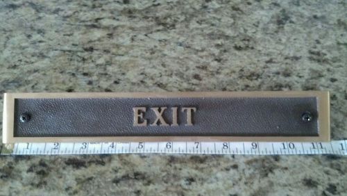Solid metal sign EXIT plaque