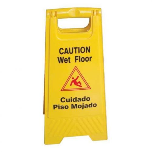 Thunder Group PLWFC024 Wet Floor Sign 24&#034; Tall X 12&#034; Wide Plastic Yellow