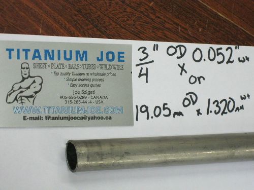 Titanium tubing  3al-2.5v  0.75&#034;od x 0.052&#034; wall x 84&#034; for sale