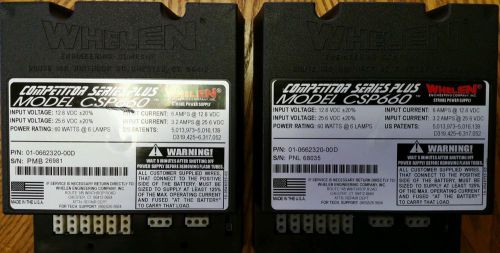 Two Whelen Competition Series Plus CSP660 6 Outlet 60W Strobe Power Supplies