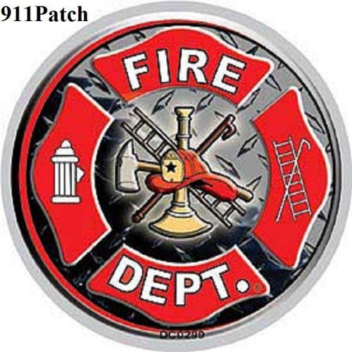 FIRE DEPARTMENT Logo Shield Fire Rescue 1st Responder Window Decal Sticker