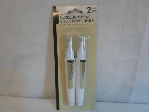 2 Pk Correction Pens Fine Tip Fix &amp; Cover Up Writing Mistakes School Office Desk